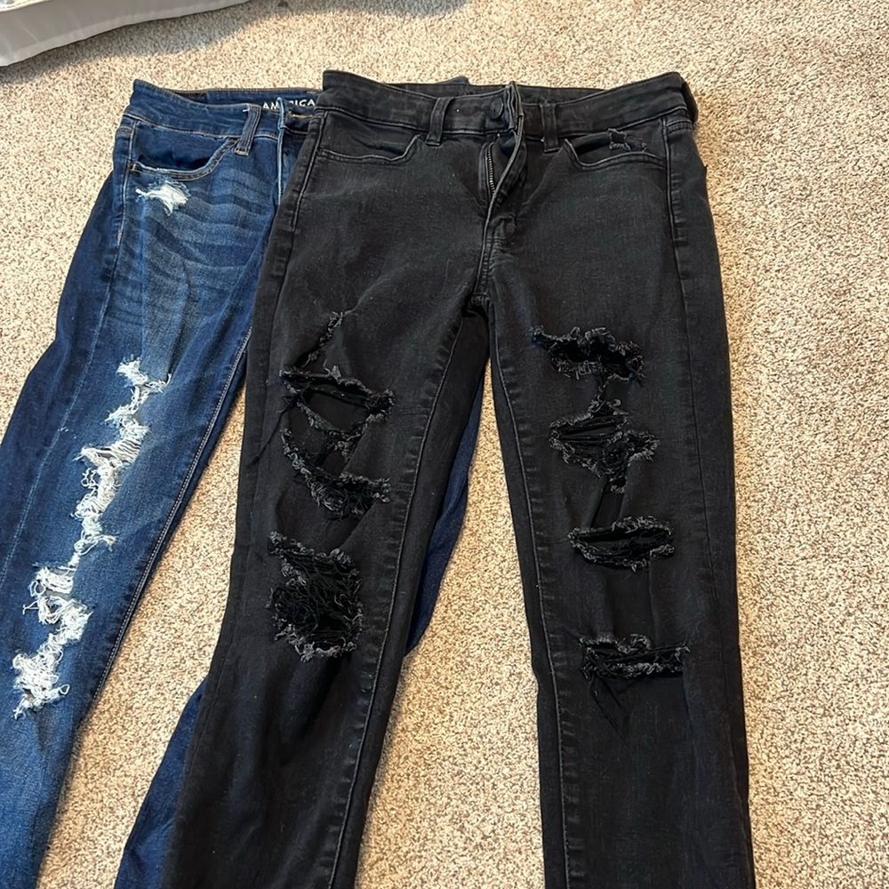 america eagle jeans-size 6 regular- sold together